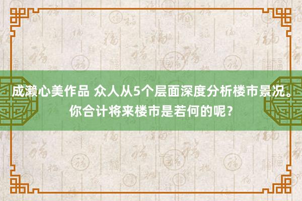 成濑心美作品 众人从5个层面深度分析楼市景况。你合计将来楼市是若何的呢？