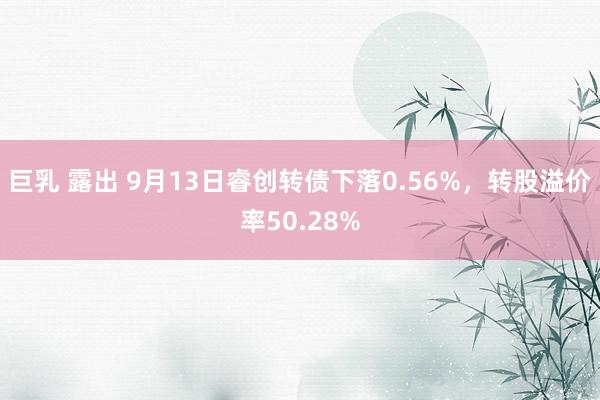 巨乳 露出 9月13日睿创转债下落0.56%，转股溢价率50.28%