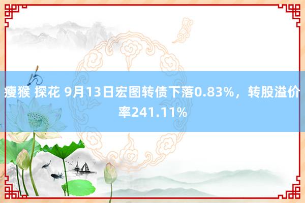 瘦猴 探花 9月13日宏图转债下落0.83%，转股溢价率241.11%