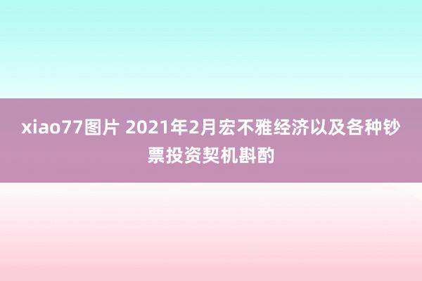 xiao77图片 2021年2月宏不雅经济以及各种钞票投资契机斟酌