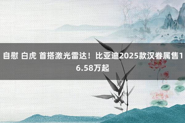 自慰 白虎 首搭激光雷达！比亚迪2025款汉眷属售16.58万起