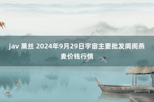 jav 黑丝 2024年9月29日宇宙主要批发阛阓燕麦价钱行情