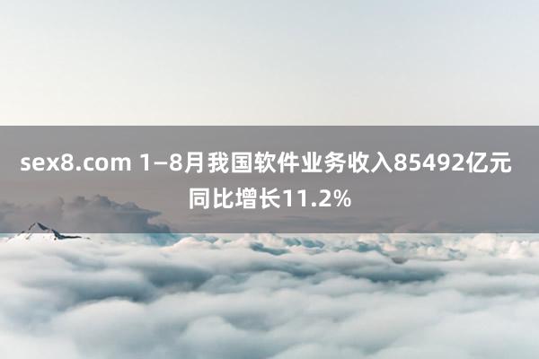 sex8.com 1—8月我国软件业务收入85492亿元 同比增长11.2%