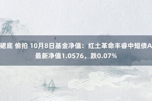 裙底 偷拍 10月8日基金净值：红土革命丰睿中短债A最新净值1.0576，跌0.07%