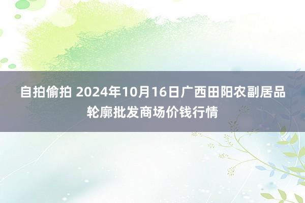 自拍偷拍 2024年10月16日广西田阳农副居品轮廓批发商场价钱行情