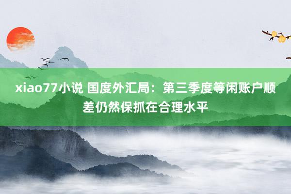 xiao77小说 国度外汇局：第三季度等闲账户顺差仍然保抓在合理水平