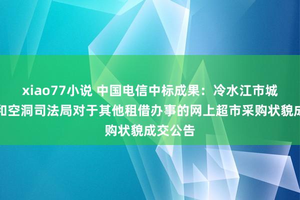 xiao77小说 中国电信中标成果：冷水江市城市科罚和空洞司法局对于其他租借办事的网上超市采购状貌成交公告