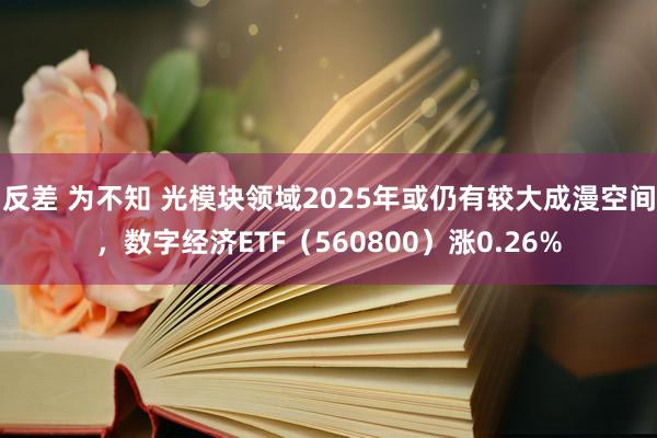 反差 为不知 光模块领域2025年或仍有较大成漫空间，数字经济ETF（560800）涨0.26%