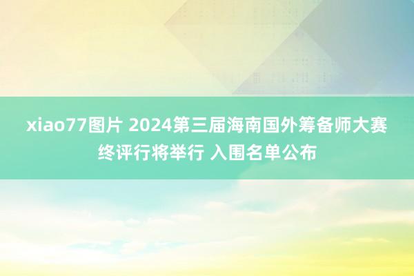 xiao77图片 2024第三届海南国外筹备师大赛终评行将举行 入围名单公布