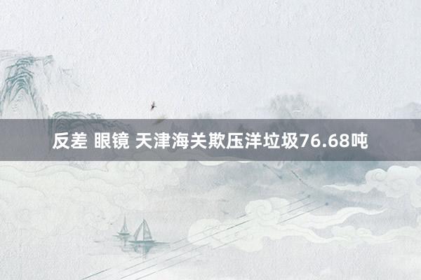 反差 眼镜 天津海关欺压洋垃圾76.68吨