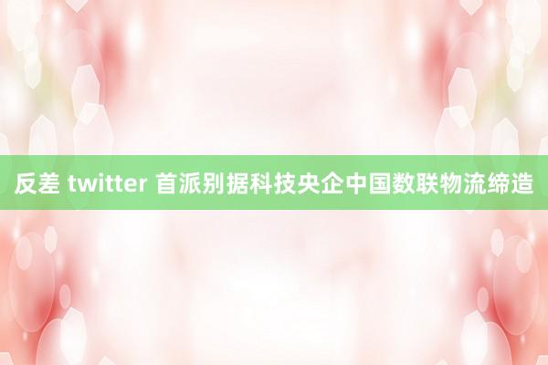 反差 twitter 首派别据科技央企中国数联物流缔造