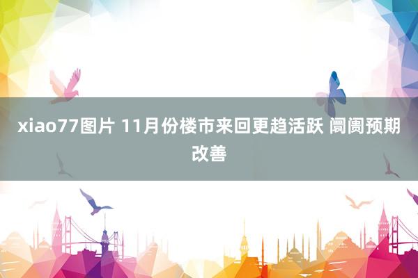 xiao77图片 11月份楼市来回更趋活跃 阛阓预期改善