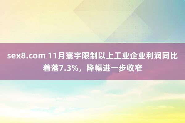 sex8.com 11月寰宇限制以上工业企业利润同比着落7.3%，降幅进一步收窄