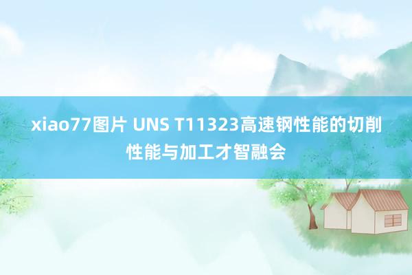 xiao77图片 UNS T11323高速钢性能的切削性能与加工才智融会