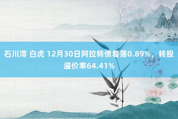 石川澪 白虎 12月30日阿拉转债着落0.89%，转股溢价率64.41%