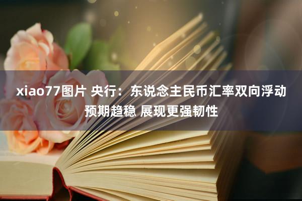 xiao77图片 央行：东说念主民币汇率双向浮动预期趋稳 展现更强韧性