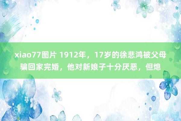 xiao77图片 1912年，17岁的徐悲鸿被父母骗回家完婚，他对新娘子十分厌恶，但熄