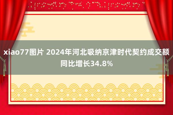 xiao77图片 2024年河北吸纳京津时代契约成交额同比增长34.8%