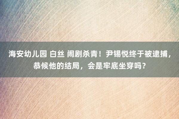 海安幼儿园 白丝 闹剧杀青！尹锡悦终于被逮捕，恭候他的结局，会是牢底坐穿吗？